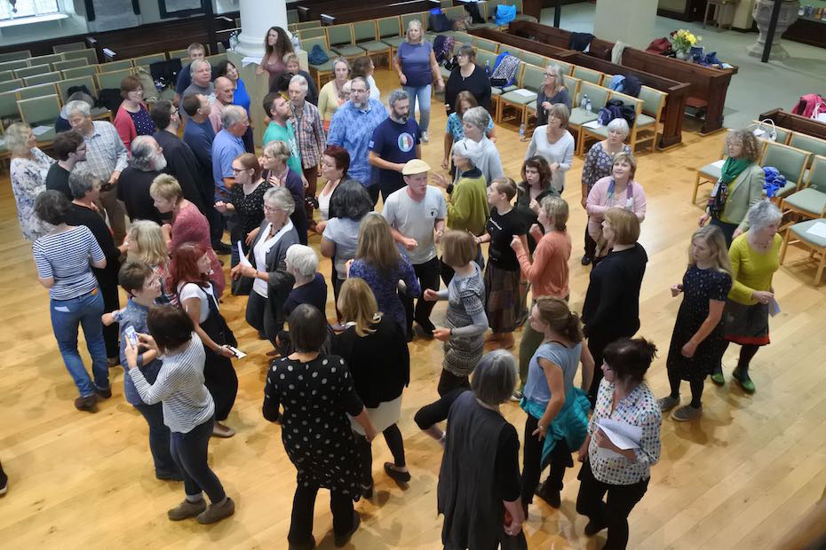 People singing and dancing